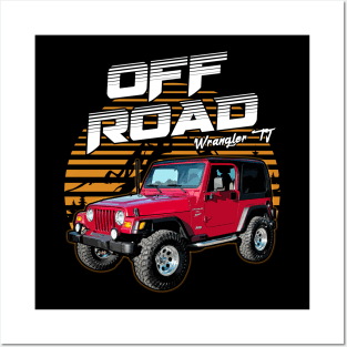 Jeep Wrangler TJ jeep car offroad name Posters and Art